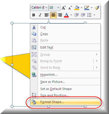 format powerpoint shape