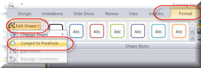 powerpoint 2007 convert to freeform