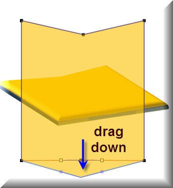 drag each center point down