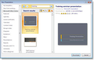 PowerPoint 2007 open dialog box