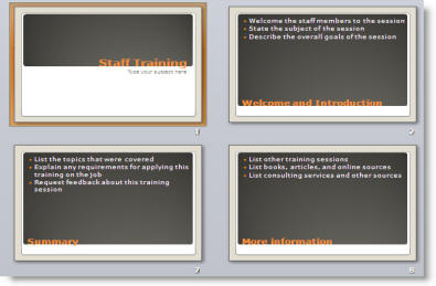 PowerPoint 2007 template result