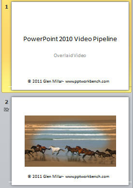 powerpoin t2010 overlaid video ready to cache into memory