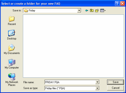 select/ create folder