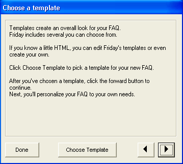 template dialogue box