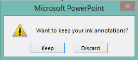 keep annotations dialogue box