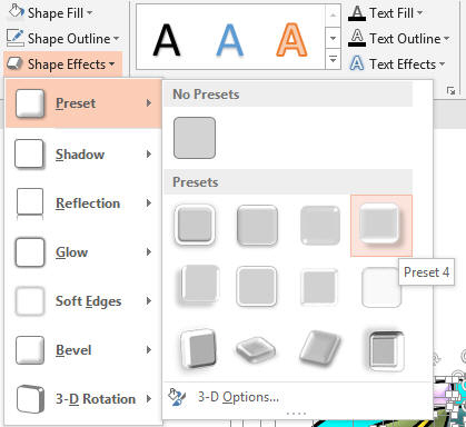 format shape effects preset 4