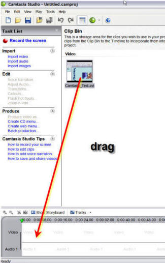 camtasia timeline