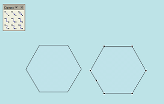 point added to second hexagon