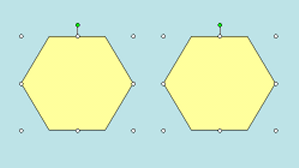 hexagons filled with yellow fill