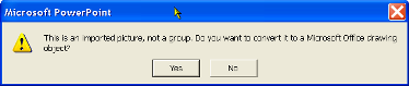 ungrouping warning dialogue box