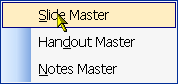 slide master menu