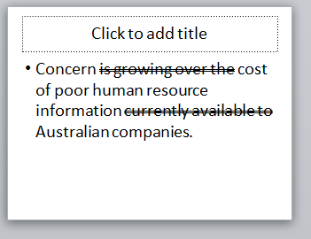 too much text on a powerpoint slide