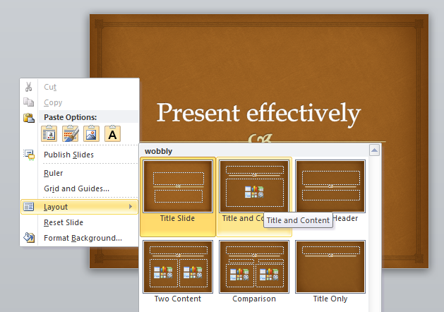 powerpoint 2010 layouts graphic