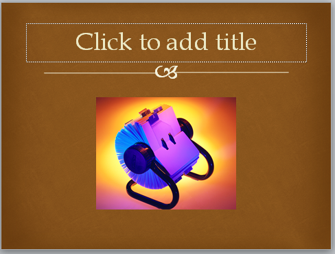 powerpoint placeholder with image at center