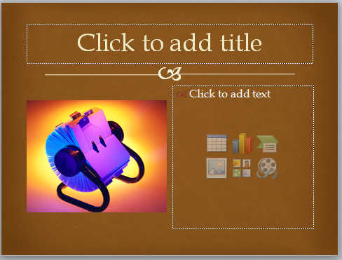 powerpoint placeholder with image at left and new placeholder at right