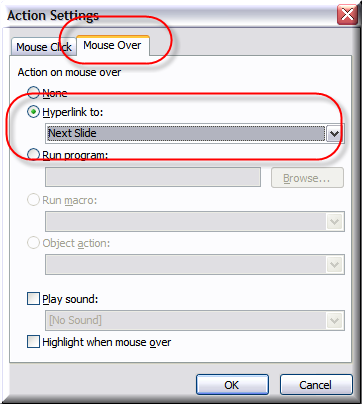 hyperlink next slide