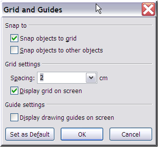 grids adn guides options