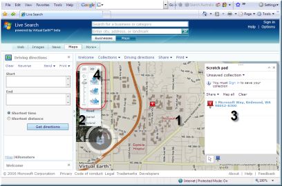live search maps and outlook 2007