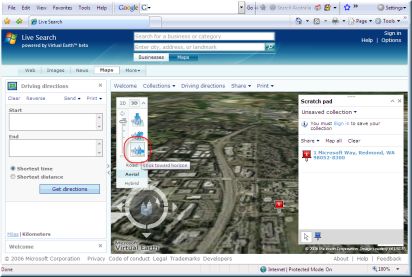 3d view in live search maps 