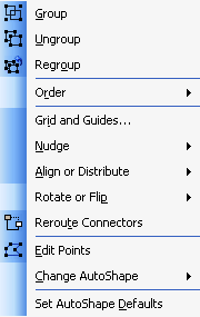 align and distribute menu area